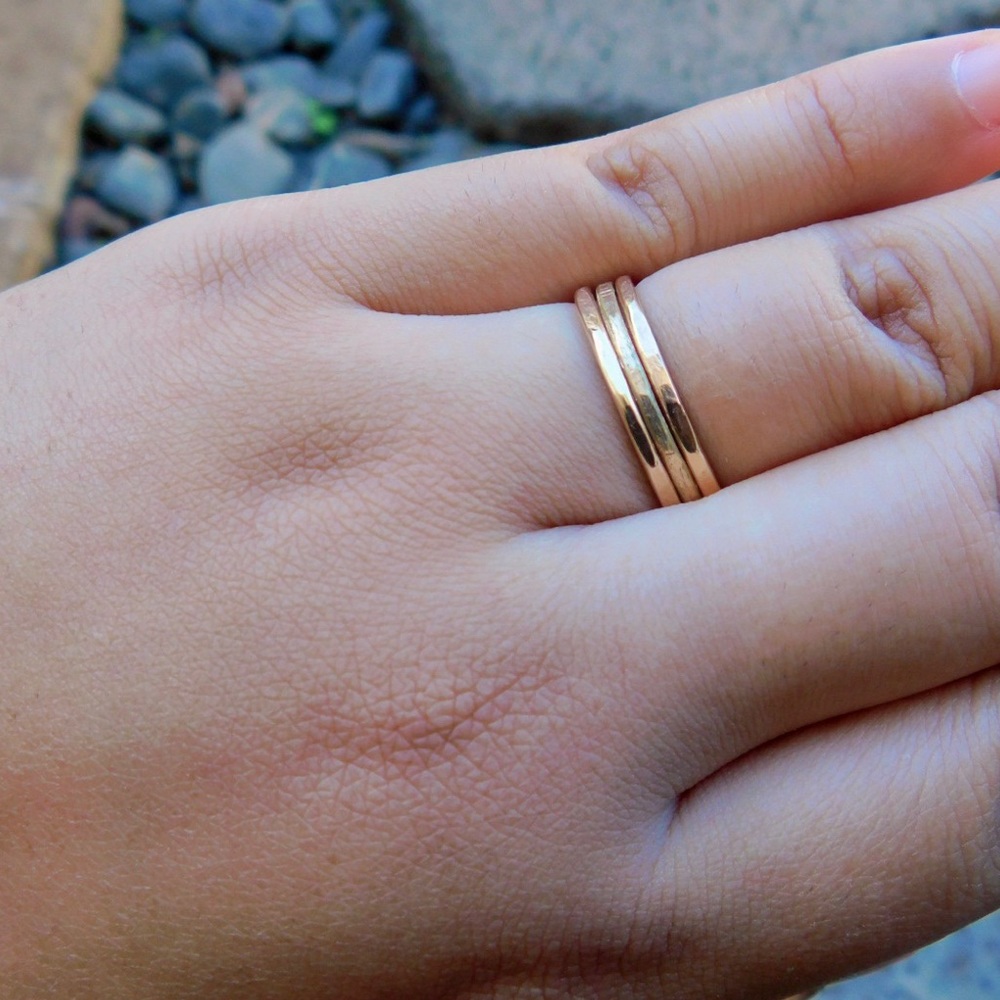 Gold Stacking Rings - Picture 2 of 4